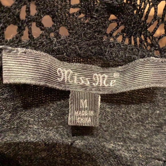 Miss Me dark grey sweater medium - Picture 9 of 12